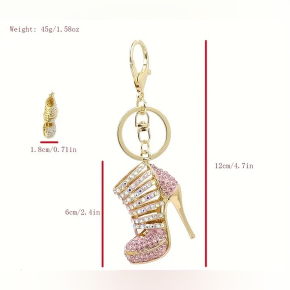 Bling Rhinestone High Heel Keychain - Picture 4 of 4